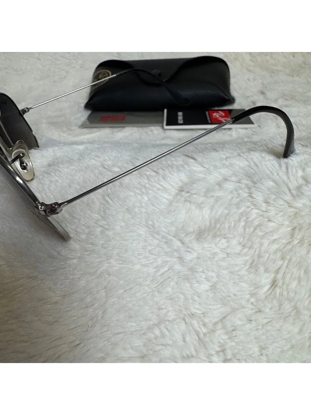 Ray-Ban Black Aviator Titanium Polarized Sunglasses